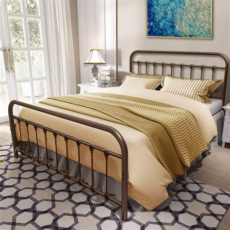 metal bed frame queen box spring|queen bedroom furniture box springs.